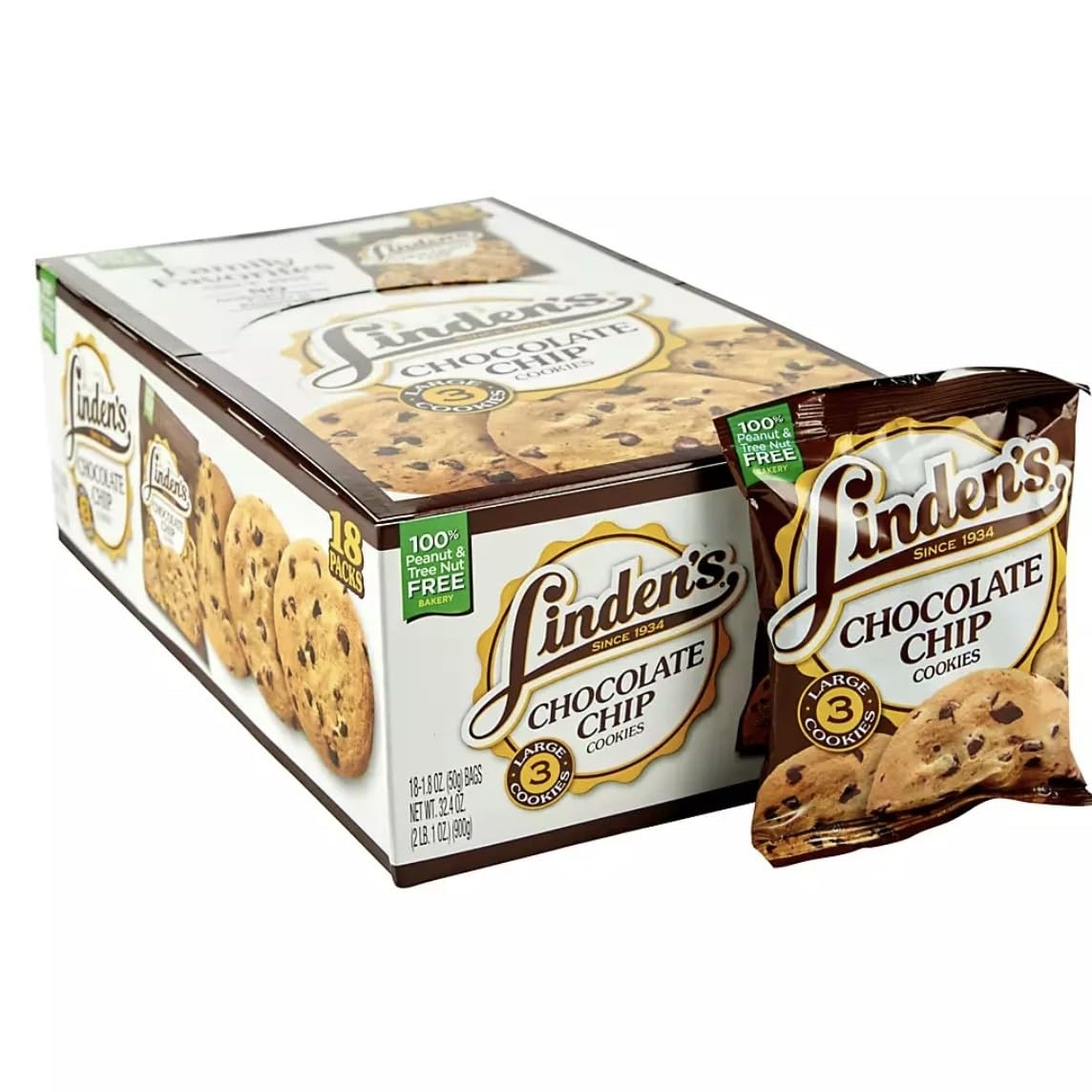 【限定値下げ中】18種類41点 のお菓子激安まとめ売り！ Amazon.com: Generic Lindens Chocolate Chip Cookies, 3 Cookies/18
